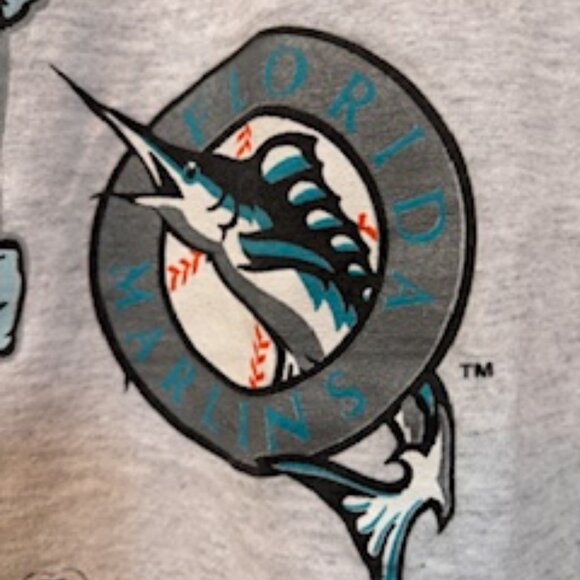 Vintage 1994 Tultex Betty Boop T-Shirt Gray Betty Boop Marlins Graphics Unisex L - Picture 9 of 16